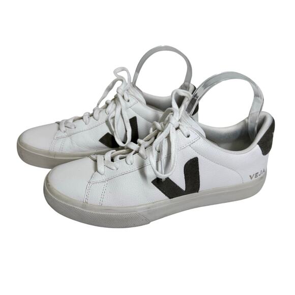 VEJA Sneaker Tennis Shoes 8 Esplar All Leather Lace Up Gray Eco Friendly Sporty - Picture 1 of 9